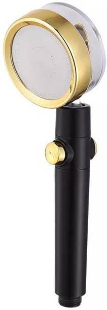 Kyari - 360 Turbo Fan High Pressure Hand Shower BLACK - GOLD Shower Head