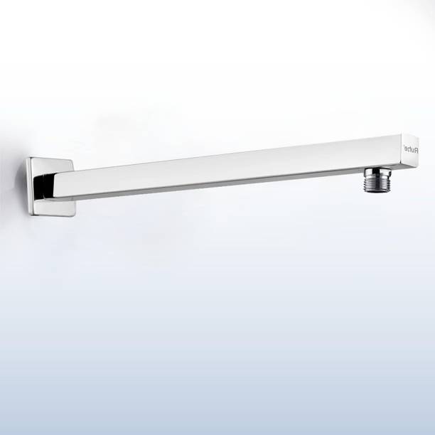 RUHE Premium Stainless Steel 24 Inches Square Shower Arm with Wall Flange Shower Head