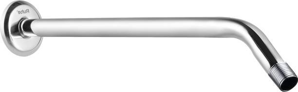 RUHE Stainless Steel 18 Inches Round Half Bend Shower Arm With Wall Flange Shower Head