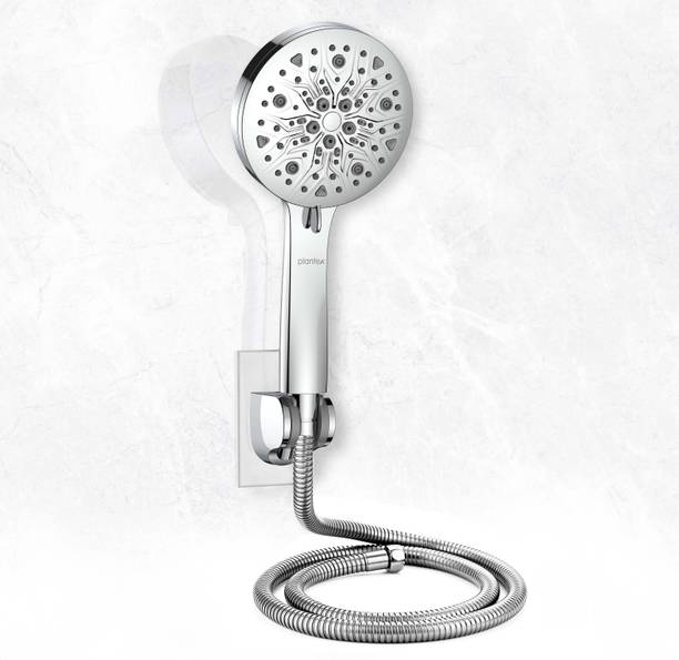 Plantex Hand Shower for Bathroom/5 Inch Round Multi-Function 8 Mode Shower Head Set Shower Head