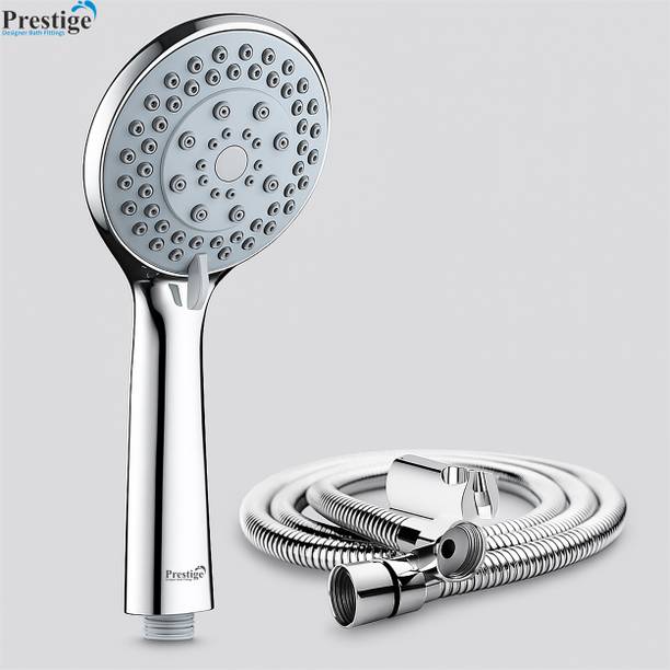 Prestige 5 Function C-2 (ABS) 1.5mtr Flexible SS Tube And Wall Hook Shower Head