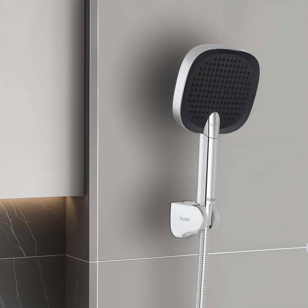 RUHE ABS Hand Shower with 1.5 Meter Stainless Steel Hose & Hook (Chrome Finish) Shower Head