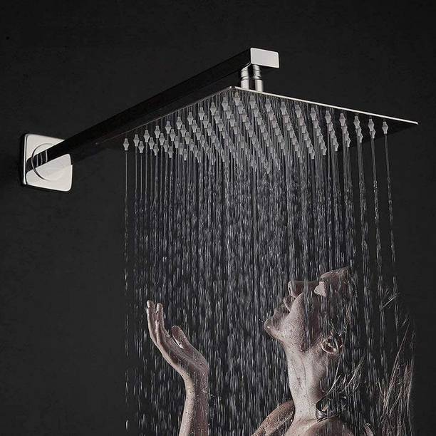स्पाज़ियो SmartBuy Rain Shower Stainless Steel Ultra Slim 8x8 Inch With 18 Inch Square Arm शावर हैड