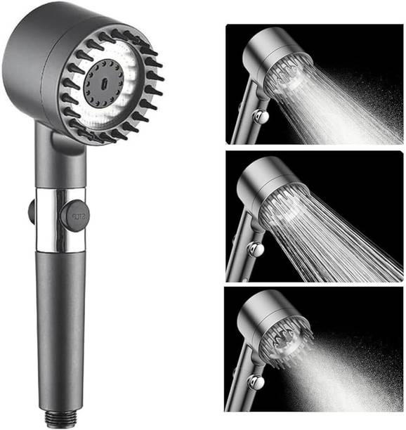 Fossa Snow Hand Shower with Filter, 3+1 Jet Types with Stop Function Grey Shower Head
