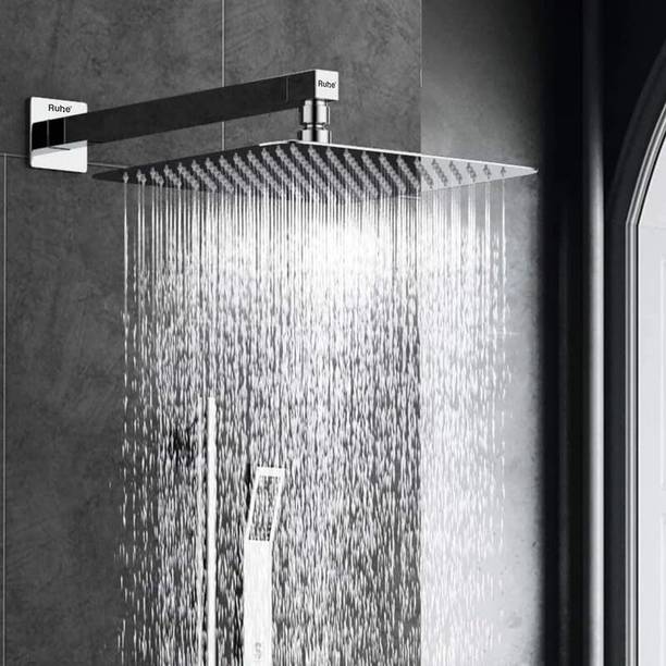 रुहे Ultra Sleek 304-Grade Stainless Steel Overhead Shower (12 x 12 inches) शावर हैड