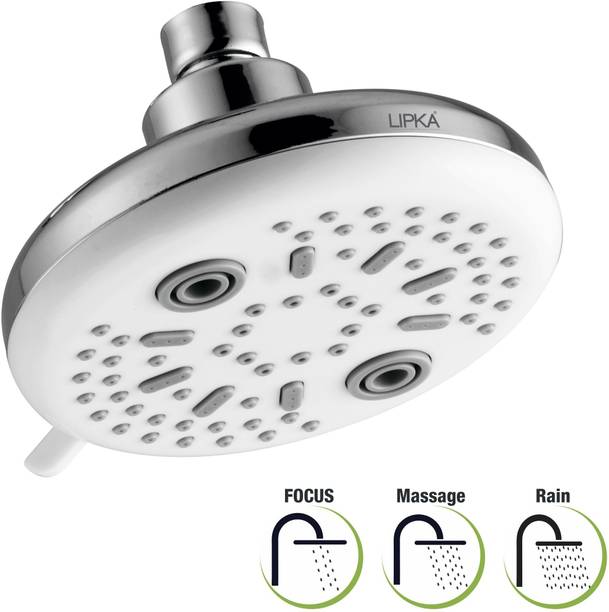 Lipka Elite Multi Flow ABS Overhead Shower for Bathrooms with Chrome Finish Shower Head