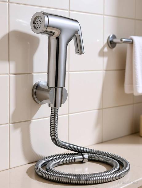 Imaashi Plastic Toilet Hand Shower Jet Spray Health Faucets - Complete Set with Shower Shower Head