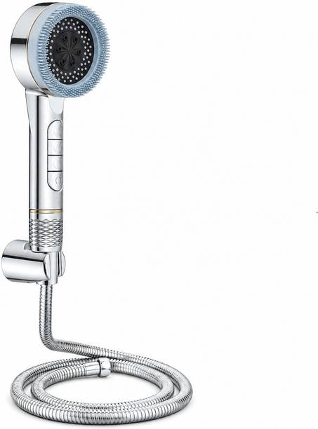 Spazio ABS High Pressure 4 Flow HS-31 Chrome Hand Shower Set And 1.5 Mtr Tube & Hook Shower Head