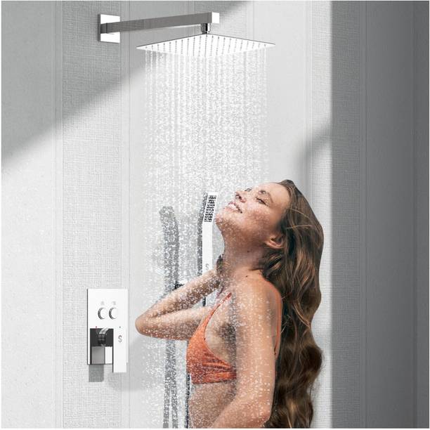 अल्चरस 8"x8" Heavy SS Ultra Slim Rain Head with 15inch Square arm शावर हैड