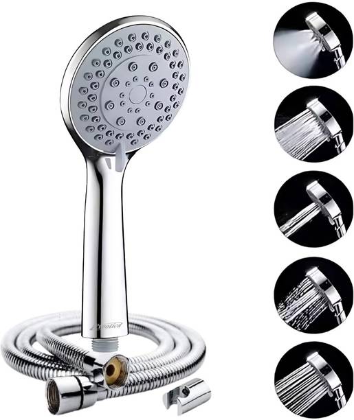 Exootica 5-Function Hand Shower Set with Hose Pipe & Wall Hook, Shower Head