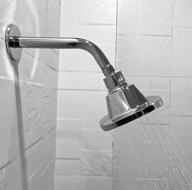 कार्निवल ABS Square 4x4 Chrome Finish Overhead Shower Complete Set With ARM For Bathroom शावर हैड