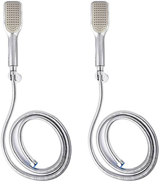 CLIBO by Swastik ind ABS Plastic Hand Shower with SS Tube 1.5 Meter and Hook Shower Head