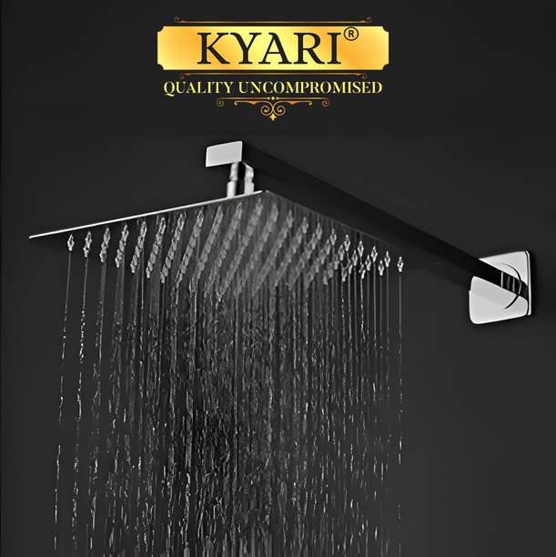 क्यारी EXTRA HEAVY 6 x 6 inch Ultra Slim Shower + Heavy Arm Shower Complete Set शावर हैड