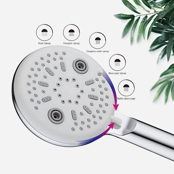 कार्निवल Premium Quality ABS Multi Function 5 mode Hand Shower Set शावर हैड