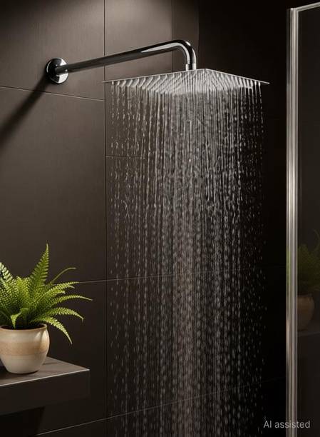 Kyari - PREMIUM 12 X 12 Ultra Slim LUX Shower + EXTRA Heavy Arm Shower Complete Set Shower Head