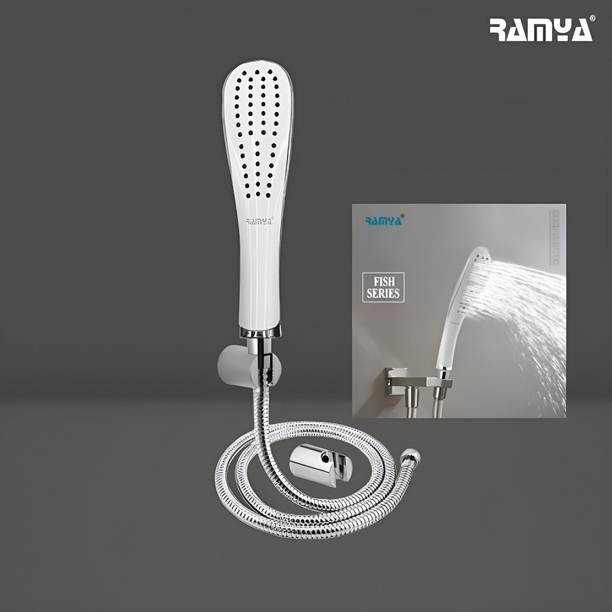Ramya Fish B02 ABS Hand Shower With SS Tube 1.5MTR And Hook Shower Head