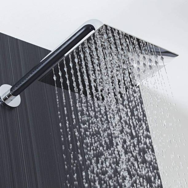 स्पाज़ियो SmartBuy Rain Shower Stainless Steel Ultra Slim 6x6 Inch With 15 Inch Long Arm शावर हैड