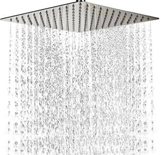 रम्या 12x12 Premium Quality SS Ultra Slim Square Rain Shower Head Without Arm शावर हैड