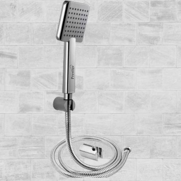 Prestige Square B-02 Hand Shower with 1.5 mtr ss tube Silver Shower Head