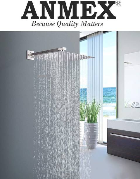 ANMEX 12x12 (12INCH) Super Heavy Ultra Slim Rain Head with 24inch SS Square Arm Shower Head