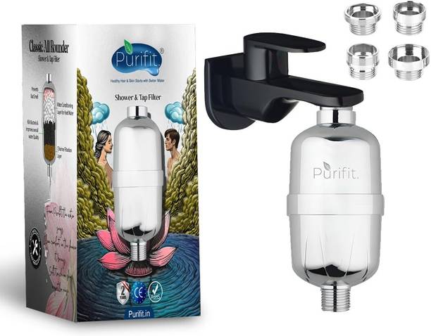 purifit by Purifit Filter for Hard Water | Softens Water | Removes Chlorine | Silver Colour Shower Head