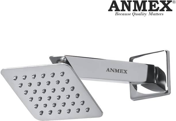 ANMEX SS304 HighPressure Rainfall ShowerHead & BRASS Nut Shower Arm (4X4+9INCH ARM) Shower Head