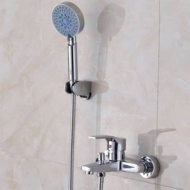 AMJ 5 Gear Multi Adjustable Hand Shower with 1mtr SS Shower Tube and Wall Hook Shower Head