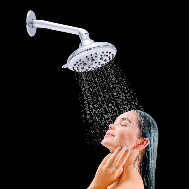 RiverSoft Overhead shower with 6 function spray settings without arm (ABS) Shower Head