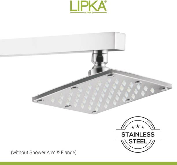 लिपका SANDWICH Square Stainless Steel Over Head Rain Shower Without Shower Arm (4x4 Inches) शावर हैड