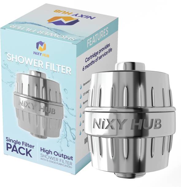 NiXY HUB Hard Water Softener for Bathroom | Tap Filter Shower Head Shower Head