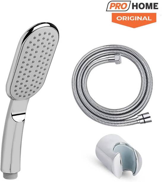 ProHome High Pressure Curve Hand Shower With 1 Mtr SS Hose Pipe and Wall hook Handheld Shower Head Rain Spray Patterns