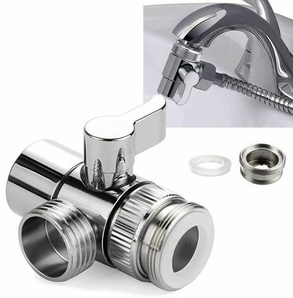HASTHIP 3 Way Faucet Diverter Brass with Switch Universal Faucet Diverter Faucet Adapter Home Improvement Tools Bathroom Fittings & Sanitary