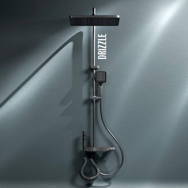 Ruhe Drizzle 4-in-1 Piano Overhead Shower Panel Includes Hand Shower & Health Faucet Shower Panel