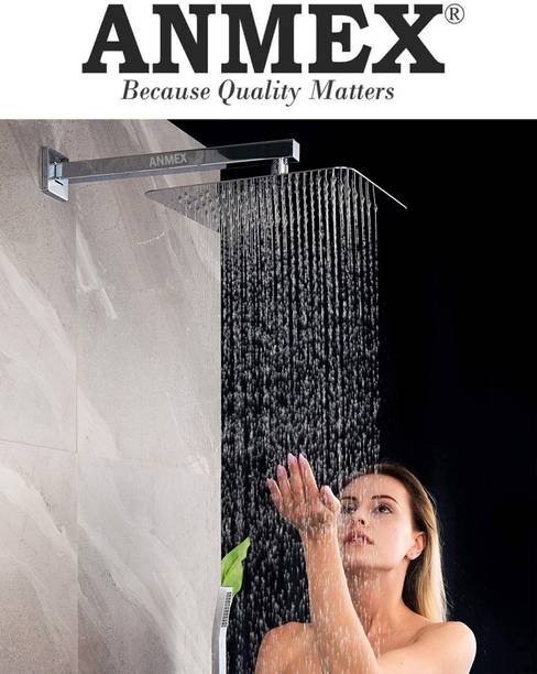 ANMEX 8x8 UltraSlim Heavy Rain Shower Head with 18inch Arm
