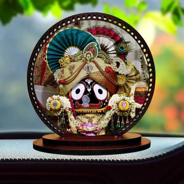 ASHIT Lord Jagannath ji Idol for car Dashboard & Home Decorative Showpiece  -  7.62 cm