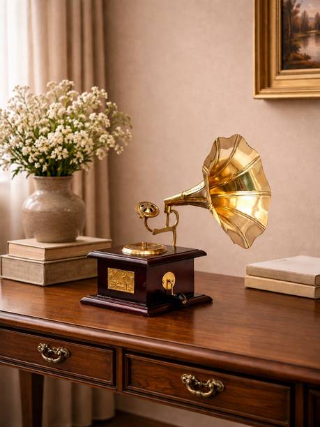 BOSCO Handicraft Retro Gramophone Phonograph Style Decorative Showpiece  -  11 cm