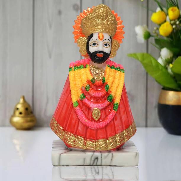 Sudaya idol God Khatu Shyam Ji Statue for home temple sudAya Decorative Showpiece  -  15 cm