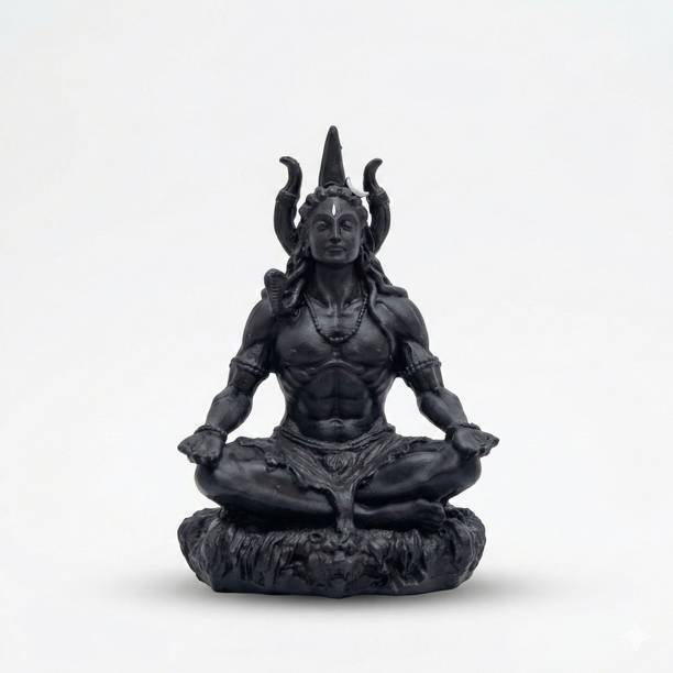 Sheetrani Maha Adiyogi Car Dashboard God Idol Shiva Idol for Home Mahadev Statue/Murti Decorative Showpiece  -  8.5 cm