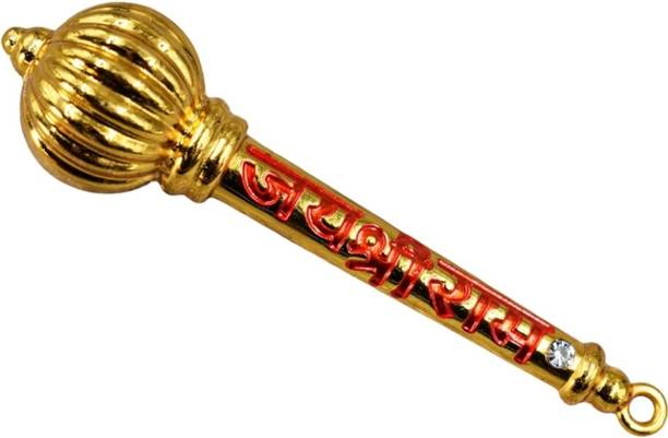 Muskan Divine Bajranbali Gada Showpiece For Car and Gifting Bajrangi metal Gada Decorative Showpiece  -  10 cm