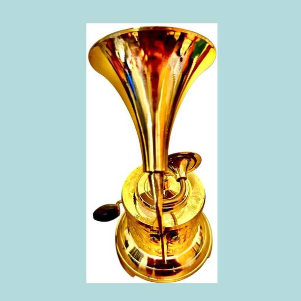 Craftex Golden Gramophone Showpiece. Decorative Showpiece  -  17 cm