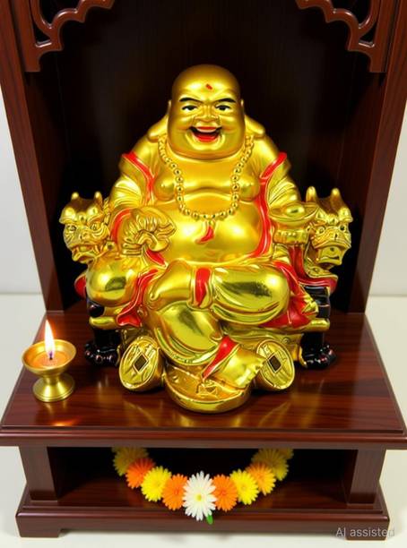 SS GALLERY LAUGHING BUDDHA Decorative Showpiece - 9 cm