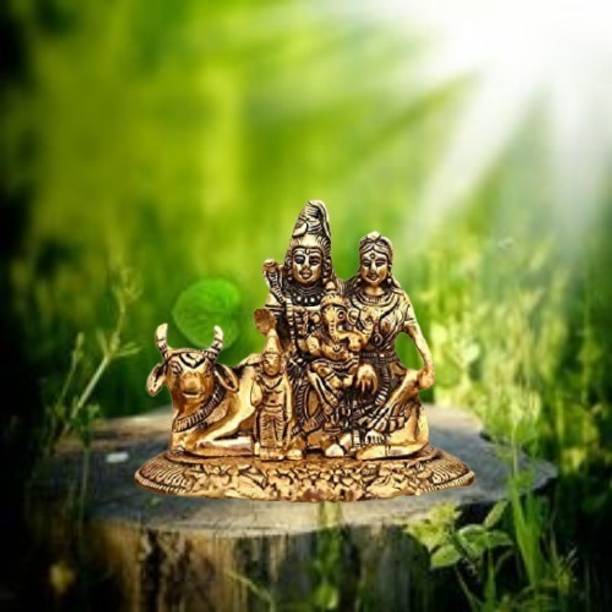 Suthar's Shiv Parivar God Idol Murti Decorative Showpiece  -  10 cm