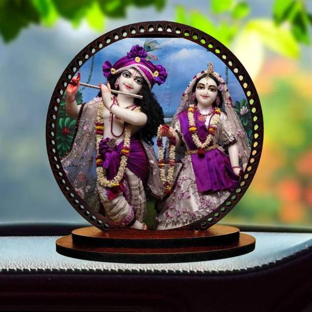 Artle Media Lord Radhe Krishna ji Idol for car Dashboard & Home Decorative Showpiece  -  7.62 cm