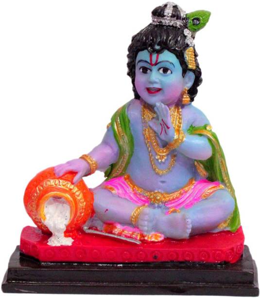 VALUE CRAFTS Divine Magnet Krishna Idol for Home Temple and Office Decor Decorative Showpiece  -  11.88 cm