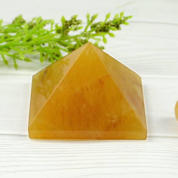 REIKI CRYSTAL PRODUCTS Citrine Pyramid Natural Crystal Pyramid 30-35 mm Reiki Healing Stone Pyramid For Vastu Correction And Increase Energy Decorative Showpiece  -  3.5 cm