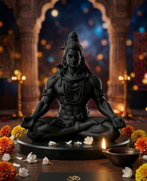 ROYTECHLAB Siva Yog Mudra Decorative Showpiece  -  10.5 cm