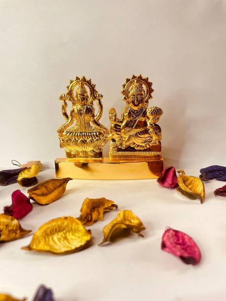 DARIDRA BHANJAN God Kuber Statue, Laxmi Kuber Statue, Kuber Murti,laxmi kubera Kuber Idol Decorative Showpiece  -  12 cm