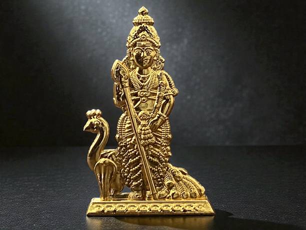 ASTRAMART God Karthikeyan With Peacock idol for pooja room , office table etc Decorative Showpiece  -  7 cm