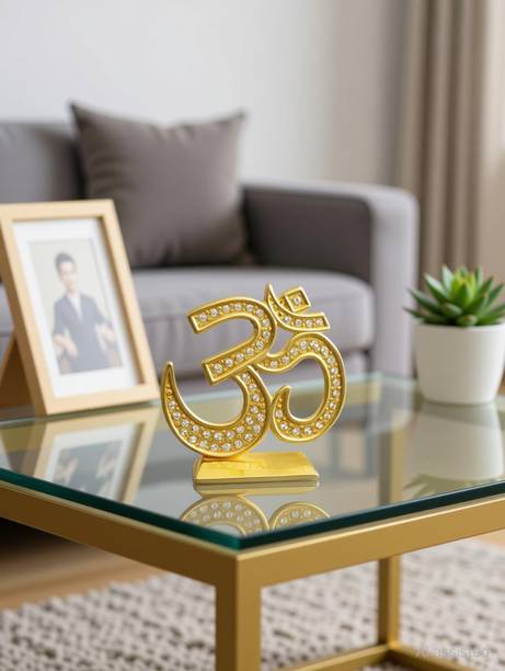 Adhvik Metal Hindu Om Shiv/Mahadev Idol for Gifting, Home/Office And Car Dashboard Decorative Showpiece  -  6 cm