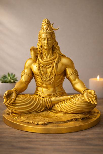 kalasrijan Lord Shiva Meditation Statue Decorative Showpiece  -  12 cm